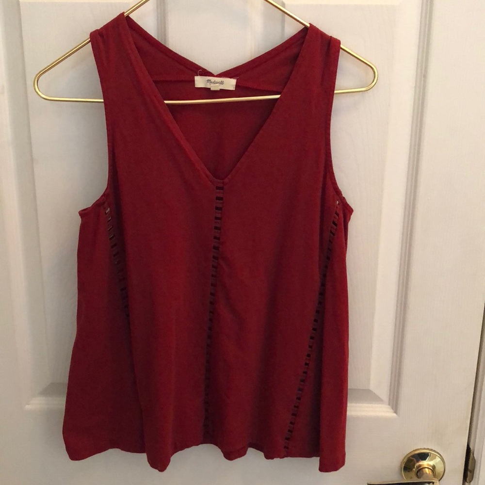 Madewell Sleeveless Rust Top Sz Small